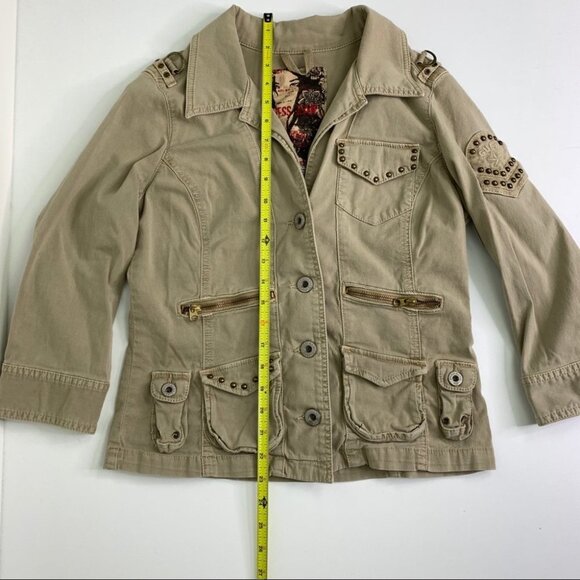 GUESS Peace Love Military Utility Jacket - Picture 6 of 9